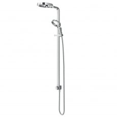 Deva Aio Shower Riser Kit with Shower Handset and Fixed Head - Chrome