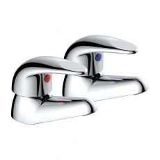 Deva Clifden Basin Taps Pair - Chrome