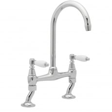 Deva Georgian Bridge Kitchen Sink Mixer Tap Chrome