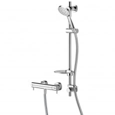 Deva Kiri MK2 Cool To Touch Bar Shower Valve with Easy Fit Shower Kit - Chrome