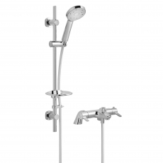 Deva Satinjet Avoca Thermostatic Low Flow Bath Shower Mixer Tap - Chrome