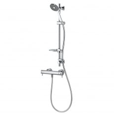 Deva Kiri Satinjet Low Flow Cool Touch Bar Shower Valve With Easy Fit Shower Kit - Chrome & Graphite