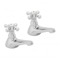 Deva Tudor Traditional Bath Taps Pair - Chrome