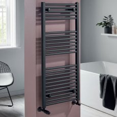 Heatwave Pisa Anthracite Straight Heated Ladder Towel Rail