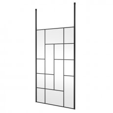 Hudson Reed Abstract Frame Wetroom Screen with Ceiling Posts 1200mm Wide - 8mm Glass