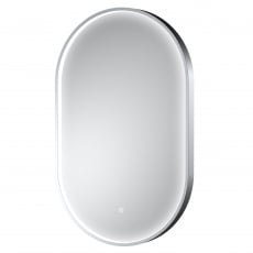 Hudson Reed Columba Polished Chrome Framed Bathroom Mirror with Touch Sensor 800mm H x 500mm W