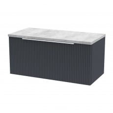 Hudson Reed Fluted Vanity Unit | 800mm | DFF1496LBG | Satin Anthracite