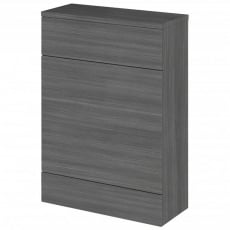 Hudson Reed Fusion WC Unit with Coloured Worktop 600mm Wide - Anthracite Woodgrain