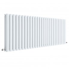 Hudson Reed Revive Double Designer Horizontal Radiator 600mm H x 1572mm W - High Gloss White