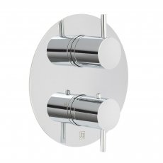 JTP Florence Thermostatic Concealed 3 Outlet Shower Valve Dual Handle - Chrome