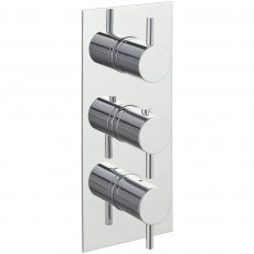 JTP Florence Thermostatic Concealed 3 Outlet Shower Valve Triple Handle - Chrome