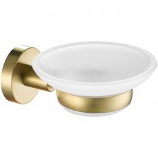 JTP Vos Modern Bathroom Soap Dish - Brushed Brass