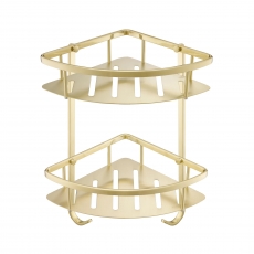 JTP VoS Corner Twin Basket - Brushed Brass