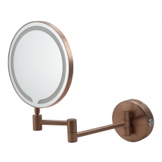 JTP Zoom LED Magnifying Makeup Mirror - Brushed Bronze