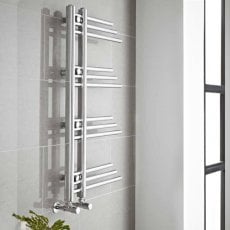 Prestige New York Designer Heated Towel Rail 906mm H x 500mm W Chrome