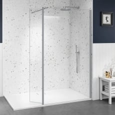 Merlyn 8mm Wetroom Shower Screen Swivel Return Panel 300mm