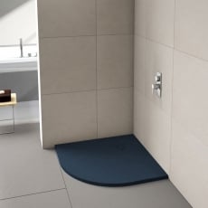 Merlyn TrueStone Graphite Slate Effect Quadrant Shower Tray 900mm x 900mm (inc Waste)