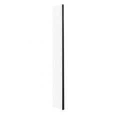 Nuie Wet Room Fixed Return Panel 1850mm High x 215mm Wide 8mm Glass - Matt Black