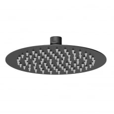 Nuie Arvan Round Fixed Shower Head 200mm x 200mm - Matt Black