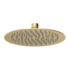 Nuie Arvan Round Fixed Shower Head 200mm x 200mm - Brushed Brass