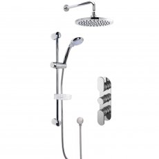 Nuie Binsey Triple Thermostatic Concealed Complete Mixer Shower - Chrome