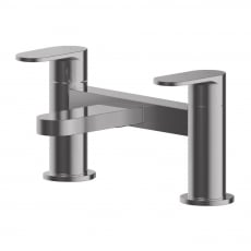 Nuie Binsey Pillar Mounted Bath Filler Tap - Brushed Pewter