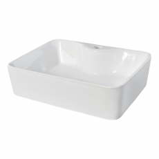 Nuie Vessel Square Sit-On Countertop Basin 485mm Wide - 1 Tap Hole