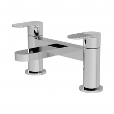 Nuie Cyprus Fluted Pillar Mounted Bath Filler Tap - Chrome