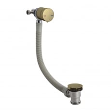 Nuie Freeflow Bath Filler with Pop Up Waste and Overflow - Brushed Brass