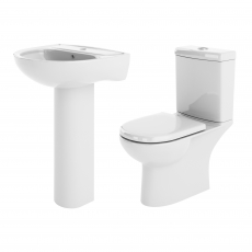 Nuie Lawton Compact Close Coupled Toilet and Basin 560mm - 1 Tap Hole