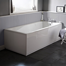 Nuie Linton Square Single Ended Rectangular Acrylic Bath