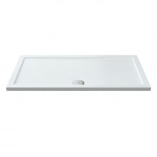 Nuie Pearlstone Rectangular Shower Tray 1400mm x 760mm - White