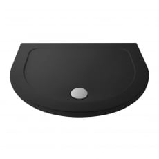 Nuie Pearlstone Bespoke D-Shaped Shower Tray 1050mm x 950mm - Slate Grey