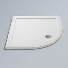 Pearlstone Slip-Resistant White 40mm Quadrant Shower Tray