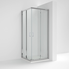 Rene Chrome Corner Entry Shower Enclosure - 6mm Glass