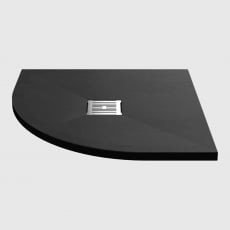 Nuie Slimline Black Slate Effect 32mm Quadrant Shower Tray