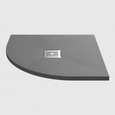 Nuie Slimline Grey Slate Effect 32mm Quadrant Shower Tray