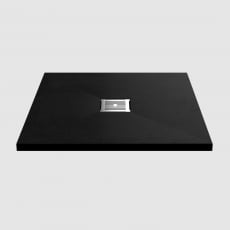 Nuie Slimline Black Slate Effect 32mm Square Shower Tray