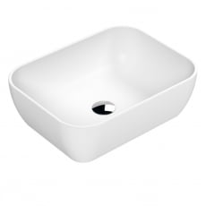 Nuie Vessel Square Sit-On Countertop Basin 455mm Wide - Matt White