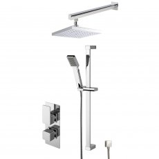 Nuie Windon Twin Thermostatic Concealed Complete Mixer Shower with Diverter - Chrome