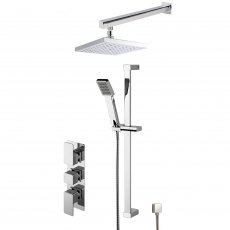 Nuie Windon Triple Thermostatic Concealed Complete Mixer Shower - Chrome