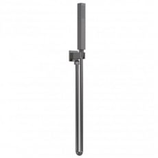 Nuie Windon Square Pencil Shower Handset with Hose and Bracket - Brushed Pewter