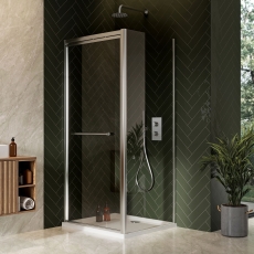 Orbit A8 In-Fold Door Square Shower Enclosure - 8mm Glass