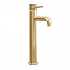 Orbit Core Tall Mono Basin Mixer Tap - Brushed Brass