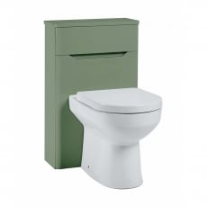 Orbit Ella Back to Wall WC Unit 500mm Wide - Matt Sage Green