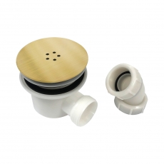 Orbit Fast Flow Shower Waste 90mm for 40mm Trays - Brushed Brass