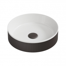 Orbit Koko Round Countertop Basin 360mm Wide 0 Tap Hole - Matte Black