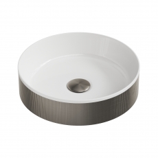 Orbit Koko Round Countertop Basin 360mm Wide 0 Tap Hole - Gunmetal