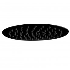 Orbit Noire Round Fixed Shower Head 200mm Diameter - Matt Black