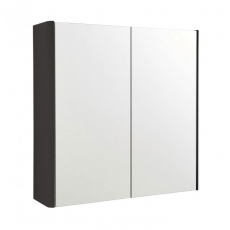 Prestige Arc 2-Door Mirror Bathroom Cabinet 600mm H x 600mm W - Matt Graphite